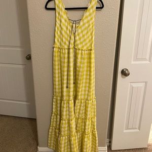 Gingham yellow free people dress